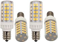 QLEE E12 LED Bulb 5W C7 Bulb 60 W Equivalent Halogen Light Daylight T6 Candelabra Bulb 60 Watt for Ceiling Fan Sewing Serger Light Dryer Fridger Microwave Light Chandelier Lighting 4 Pack 5000K