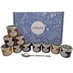 Luxury Jam and Marmalade Selection Hamper | Nibula Treats | Includes 10 Mini Jars of Jam, Marmalade and Honey and a Jam Spoon | Ideal for Men and Women!