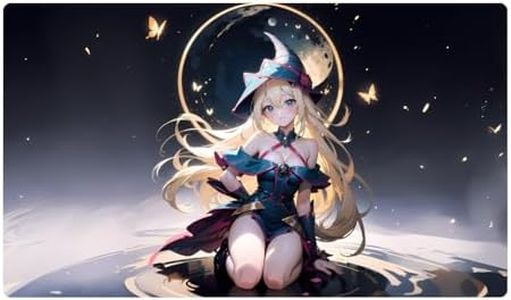ZCYWXW Playmat Without Zones Dark Magician Girl TCG CCG Trading Card Game Mat & One Bag(ZC017-K)