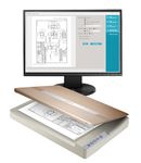 Plustek OpticSlim 1680 - High Speed Large Format Flatbed Scanner, scan Tabloid Size in 3 Seconds. Daul View Function Enable You to Quickly Check The Image Adjustment Effect