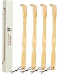 4 Pack Wooden Bamboo Back Scratcher, YIMICOO 17 Inch Long Handle Back Scratchers for Adults Men Women, with Beautiful Gift Packaging