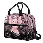 HELLHERO Cute Axolotl Lunch Bag for