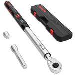 VANPO Digital Torque Wrench 1/2 Drive, ±2% Accuracy 20-400Nm Electronic Torque Wrench with LCD Display, Audible & Vibration Alert, Track & Peak Mode, 4 Unit for Trucks, RVs & Heavy Duty Auto Repair