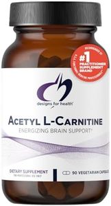 Designs for Health Acetyl L-Carnitine Capsules 800mg - Energizing Brain Support - Non-GMO, Vegetarian Acetyl L-Carnitine HCl Supplement (90 Capsules)