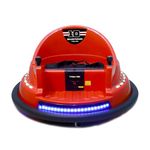 TYGATEC Bumping Race Car - 6V Kids Toy Electric Ride On Bumper Car Vehicle with Remote Control, Baby Car with LED Lights & 360 Degree Spin, 2 Driving Modes (Red)