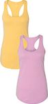 Next Level Apparel Women's Ideal Racerback Tank, Banana-lilac, Large