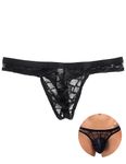 comeondear Mens Sexy Mesh Thong Underwear Elastic Briefs Ball Pouch G Strings Low Waist Sissy Outfits Gay Panties Male Lingerie Black S UK 10