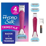 Schick Hydro Silk TrimStyle Moisturizing Razor for Women with Bikini Trimmer and 3 Refills