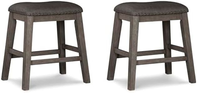 Signature Design by Ashley Caitbrook Counter Height Upholstered Bar Stool, Gray