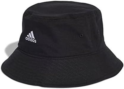 adidas Performance Classic Cotton Bucket Hat, Black/White, One Size (Men)