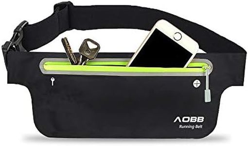 NEPAK AOBB - Cinturón de correr, bolsas de plátanos deportivos, resistente al agua, cinturón retráctil, ligero e impermeable, llaves adecuadas para gimnasio, equitación, escalada, negro