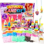 Made By Me Ultimate Sand Art Kit by Horizon Group Usa, Includes 20 Pack of Colored Sand, 1 Glow In The Dark Sand, 8 Sand Bottles, 3 Pack of Glitter, Sticker Sheet & More (Amazon Exclusive), Multicolor