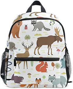 Sac à Dos pour Enfants - Animaux de la forêt - Sac de la Maternelle pour Enfants en Bas âge, garçons