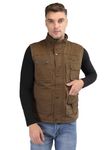 LURE URBAN Men Stylish Winter Wear Sleeveless Jacket Brown M