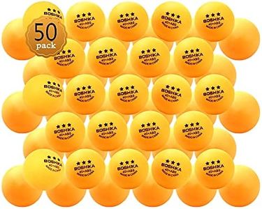 50 Pieces Ping Pong Balls, 3-Star 40+ ABS Table Tennis Balls, Good Spin and Bounce Training Ping Pong for Beginners and Professional, Suitable for Indoor and Outdoor Activities, Games