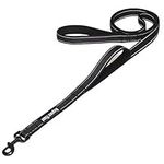 Maxpower Planet - Heavy Duty Dog Leash - 6ft Long with Double Traffic Handle Reflective Black - Perfect for Medium to Large Dogs