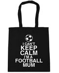 Hippowarehouse I can't keep calm I'm a football mum Tote Shopping Gym Beach Bag 42cm x38cm, 10 litres