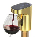 Bebo Creations Electric Measuring Cup Wine Decanter Aerator Dispenser Pourer Pump Soju & Whiskey Adjustable Quantity Bar Accessories for Home Wine Pump for Perfect Pouring Aerating Wine Wisky (Gold)