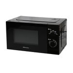 EMtronics 20 Litre 700W Manual Control Microwave with 5 Power Levels, Defrost Function, 35 Minute Timer and Cavity Light - Black