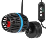 AQQA Aquarium Wave Maker Pump,Magnetic Aquarium Circulation Pump with Controller,4-Speed Adjustable Flow,Feeding Mode,DC 12V Quiet Fish Tank Wave Maker,12W Submersible PowerHead,for 230-455L