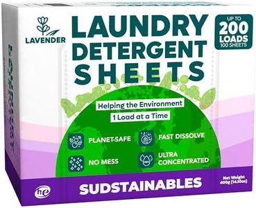 Laundry Detergent Sheets (200 Loads) - Eco Friendly Laundry Soap Detergent Strips I Eco Friendly, Zero Waste, Plastic Free, Planet Friendly (Lavendar)