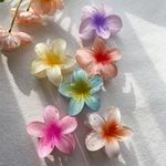 Haiccell Flower Claw Clip - 6pc Stylish Korean Hair Clips for Women, Flower Clutcher Claw Set | Cute Floral Hair Accessories for Women and Girls