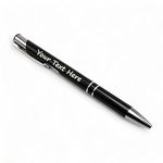 With Your Touch Personalised Engraved Aluminium Black Ink Retractable Black Ballpoint Pen | Custom Present For Birthday, Christmas, Anniversary, Women, Or Office Use (1)