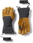 Rab Men's Guide GTX Gauntlets - Waterproof Breathable Gore-Tex Insulated Gloves for Skiing & Mountaineering - Black/Tan - Medium