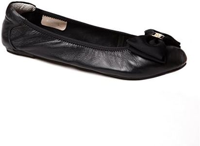 Cocorose Foldable Shoes - Buckingham Ladies Leather Ballet Pumps - Black - size 6