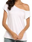 Halife Women's Sexy Off Shoulder Summer Short Sleeve T Shirts Blouse Tops