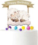 Baby Lamb Farm Animals Birthday Cake Topper for Theme Sheep Party Supplies and Decorations