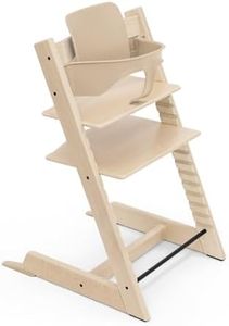 Stokke Tripp Trapp Hochstuhl, Natural - Inklusive Stuhl + Baby Set2 für Kinder von 6-36 Monaten - Verstellbar, ergonomisch & leicht zu reinigen