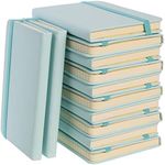 Simply Genius A6 Pocket Size Mini Notebooks with Hardcover - Ruled Small Pocket Journal Set for School, Home & Office - 124 pages (3.7" x 5.7") with Inner Pocket (Light Blue, 12 Pack)