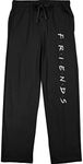 Bioworld Friends Title Logo Men's Black Drawstring Sleep Pajama Pants -Small