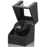 TOPWAY Single Automatic Watch Winder: Watch Rocker Box Bidirection Rotation Auto Watch Display Storage AC Adapter or Battery Powered