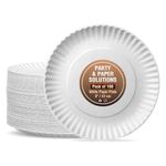 100 WHITE PAPER PLATES - 9 inch/23cm quality durable plates ideal for hot and cold food