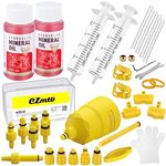 Yiezio Hydraulic Brake Bleed Kit for SHIMANO,TEKTRO, MAGURA and Other Mineral Oil Brake Systems, Brake Fluid Change Hydraulic Kits, Including High Performance Brake Fluid Mineral Oil 120ml