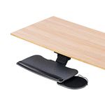 FERSGO Under Desk Keyboard Tray, 20" x 11" Tray, 17.75" Track, One Knob Control, Undermount Sliding Computer Keyboard and Mouse Tray with Wrist Rest, Swivels 360° with Adjustable Height and ±15° Tilt