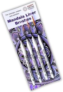 Mandala Liner Brushes for dot Mandala Art - 4 pc Liner Paint Brush Set - Happy Dotting Company - Perfect for swipes and swooshes - Another Dotting Tool