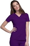 Cherokee iFlex CK605 V-Neck Top Eggplant S