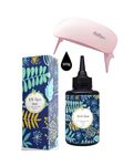 BOLT BEE ''UV Resin Kit Crystal Clear Hard Type Resin with UV LED Lamp, Fast Curing Resin for Jewelry Making, Crafts, Coating, Molds – Bubble-Free, Non-Toxic, Easy to Use (Resin100gm+ uv lamp)