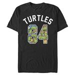 Nickelodeon Big & Tall Teenage Mutant Ninja Turtles 84 Men's Tops Short Sleeve Tee Shirt, Black, X-Large Big Tall