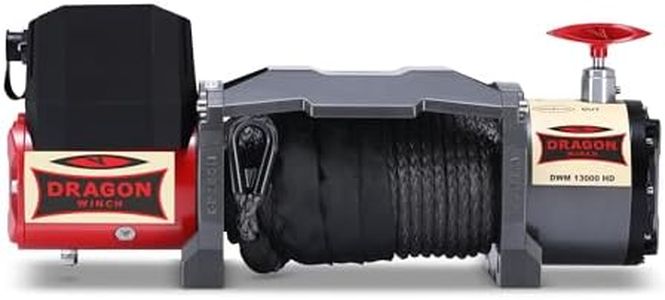 Dragon Winch - Elektrische Seilwinde Maverick 12V 13000 lbs 5897kg, mit Synthetikseil 20m für Abschleppwagen und Kommunalfahrzeuge mit kabelloser Fernbedienung + Winde Zubehör | IP67 wasserdicht