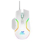 Ant Esports GM320 RGB Optical Wired Gaming Mouse | 8 Programmable Buttons | 12800 DPI I Ergonomic Design with Braided Cable - White