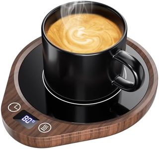 Chauffe Tasse à Café, Chauffe Tasse Intelligent avec 3 Réglages de Température (55 ℃/65 ℃/ 80 ℃),Chauffe Thé avec Minuterie et Arrêt Automatique 4H pour Le Cacao, Le Thé, l'eau, Le Lait