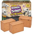 Kinetic Sand, Dino XCavate 3-Pack, Made with Natural Sand, Play Sand Sensory Toys for Kids Ages 6 and Up