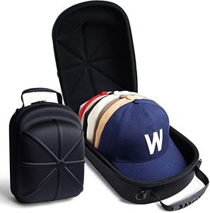 AUKURA Hat case for baseball caps, Hard hat organizer, Hat holder for Traveling & Home Storage, with handle and shoulder strap, smash-proof, dust-proof hat protector