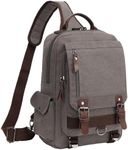 BASICPOWER Messenger Bag Canvas Sling Crossbody Backpack Laptop Casual Travel for Men Women