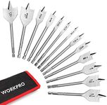 WORKPRO 13-Piece Spade Drill Bit Se