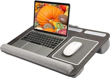 HUANUO Lap Desk - Fits up to 17 inches Laptop Desk, Built in Mouse Pad & Wrist Pad for Notebook, MacBook, Tablet, Laptop Stand with Tablet, Pen & Phone Holder